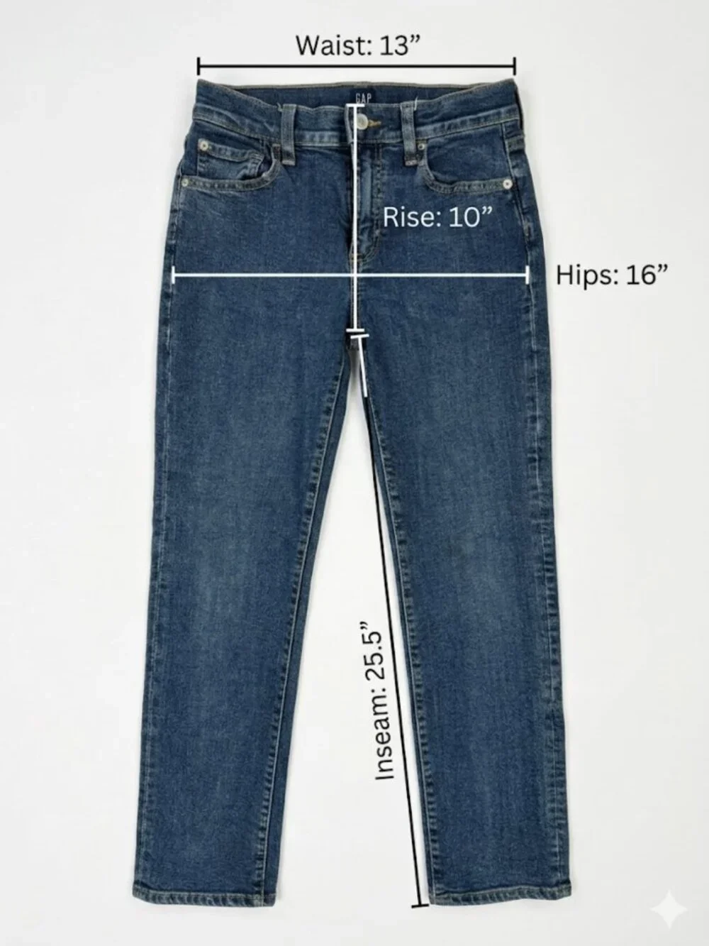 GAP Medium Wash Denim Straight Leg Jeans Minimalist‎